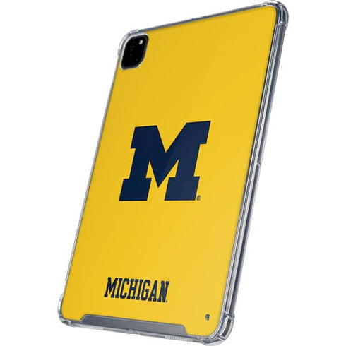 University of Michigan M Logo Yellow iPad Pro 12.9in (2020) Clear Case